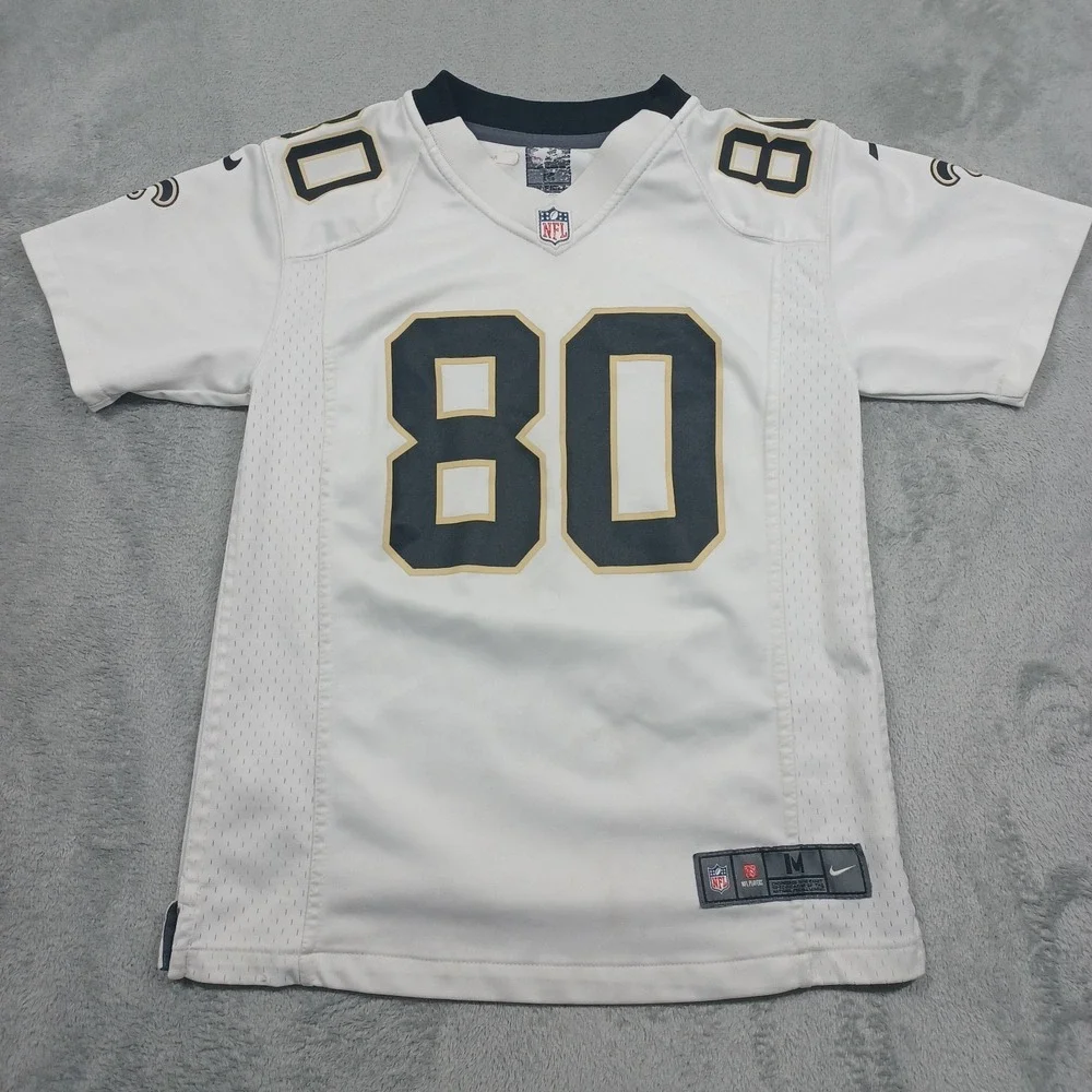 New‎ Orleans Saints Jersey Youth Medium White NFL Nike On Field Graham 80